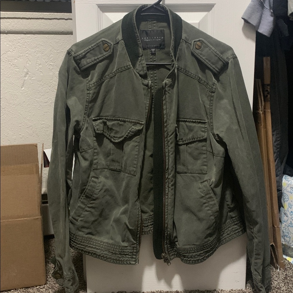 Sanctuary Dark Green Cargo Jacket